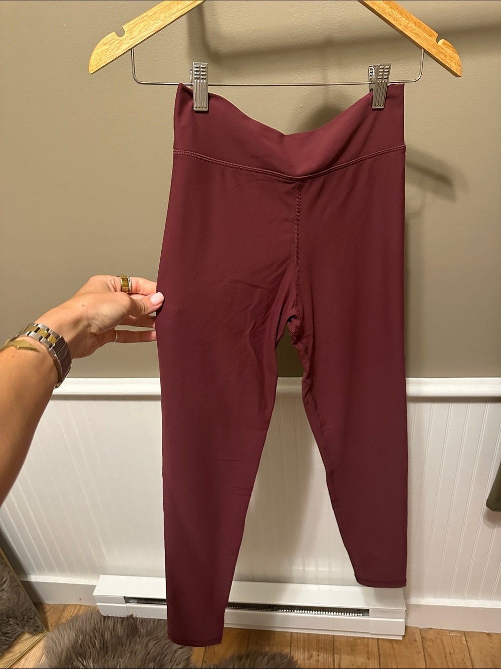 The Upside Burgundy High-Rise Leggings